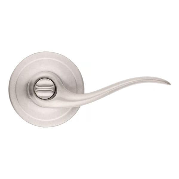 Kwikset: Tustin Privecy Lever with Round Rose  Satin Nickel